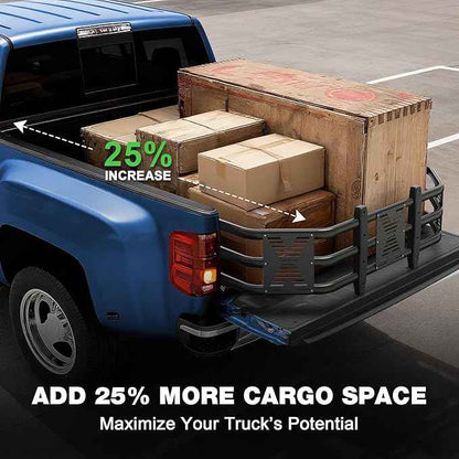 Truck Bed Extender 48"- 58" Adjustable, Heavy Duty Aluminum, Drill Required, Fits Ranger/Maverick/Colorado/Canyon/Tacoma/Frontier/Gladiator/Santa Cruz