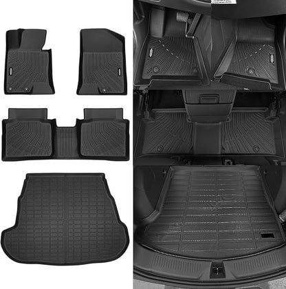 Custom Fit Floor Mats for 2016-2020 Kia Optima, All Weather TPE Floor Liners with Trunk Mat, Odorless Full Set Interior Accessories