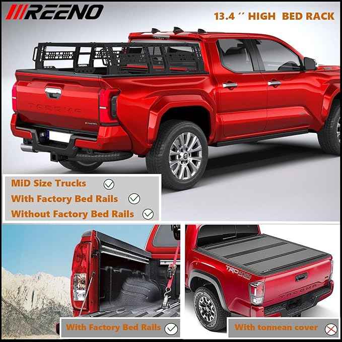 Mid-Size Pickup Fit for Overland Bed Rack/Adjustable Truck Cargo Carrier