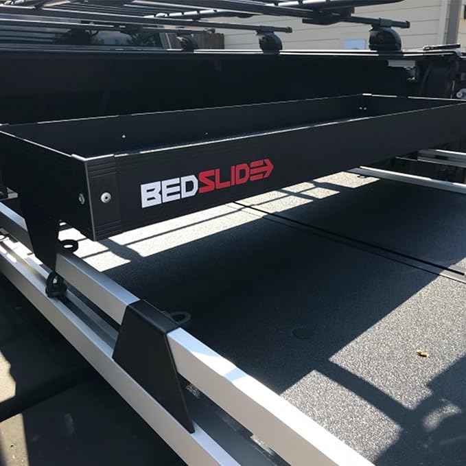 Bedslide Bedbin Upper Tray Truck Bed Organizer, Storage Attachment, Additional 16x48 Inches of Space for Organization, Black