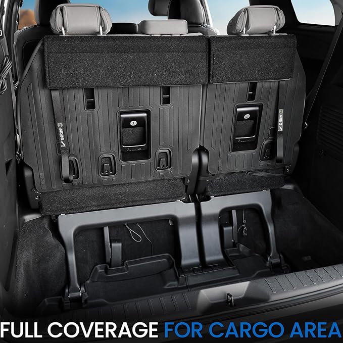 Cargo Lower Mat Backrest Mats for 2021-2025 2026 Toyota Sienna, All Weather TPE Seat Back Liners Trunk Lower Well Mat Cargo Liner Accessories (Backrest Mats for 3rd-Row+Cargo Lower Mat)