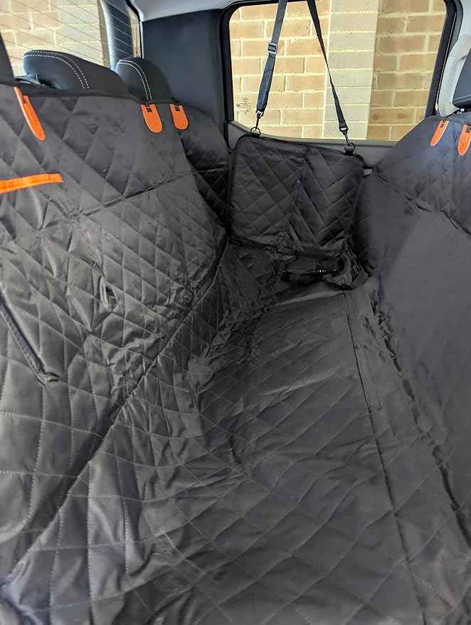 Dog Car Seat Cover for Pets Waterproof Seat Cover Hammock 600D Heavy Duty Scratch Proof Nonslip Durable Soft Back Seat Covers for Cars Trucks and SUVs