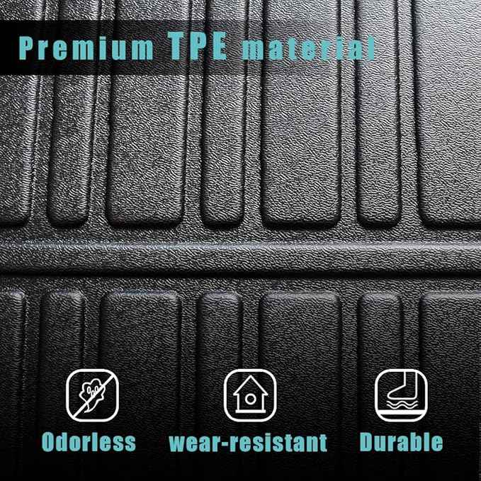 BestEvMod Compatible with Rivian R1T R1S All-Weather Front Trunk Mat TPE Material Rubber Cargo Liner Rivian R1T R1S 2022 2023 2024 Accessories (Upper + Lower Layer)