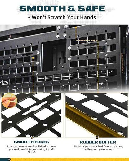 Side Bed MOLLE Panel Fit for 5.5 Feet Ford F150 2015-2020 & 2021-2026 Truck Storage Organizer System