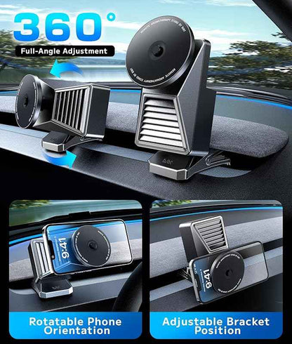 2-in-1 Magnetic Car Phone Holder & Aromatherapy Diffuser for Tesla Model Y Juniper 2025-2026 / Model 3 Highland 2024-2025 & 6-Seater YL, Screen Mount Air Freshener, Black(Ocean x3)