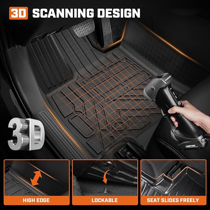Mixsuper Floor Mat & Cargo Liner for Toyota RAV4 Hybrid 2026 (Not for Phev)(Not for Cargo Area with subwoofer),All Weather TPE RAV4 Accessories Full Set Car Mats with Door Sill Guards,Anti-Slip Black