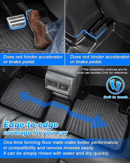 Cartist Floor Mats & Cargo Liner Custom Fit for 2021-2025 2026 Chevy/Chevrolet Suburban & GMC Yukon XL 8 Seat Accessories All Weather Cargo Liners Carpet (2nd Row Bench Seats)
