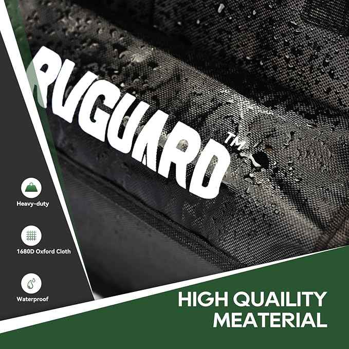 RVGUARD RV Storage Caddy, RV Storage and Organization, with Removable Dividers, Collapsible, Car Trunk Organizer with Large Capacity Waterproof, for RV Accessories, Black