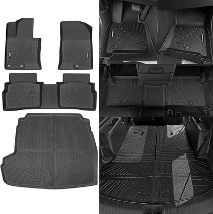 Custom Fit Floor Mats for 2011-2014 Hyundai Sonata, All Weather TPE Floor Liners with Trunk Mat, Odorless Full Set Interior Accessories