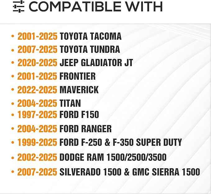 Truck Cargo Rack Adjustable 16.8-25" High Bed Racks Cargo Carrier Compatible with Toyota Tacoma/Tundra/Titan/Frontier/Gladiator JT/Ford F-Series/Silverado/Sierra/Dodge Ram