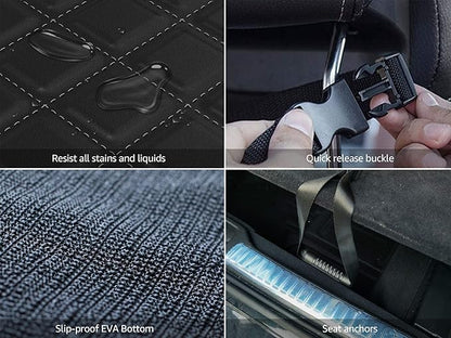 iBuddy SUV Cargo Liner for Dogs, Waterproof Dog Cargo Cover with Bumper Flap Protection Durable Toyota Rav4 Trunk Mat for Pets Keep Your Vehicle Trunk Clean Universal Fit SUV Car Seat Cover