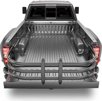 Truck Bed Extender, Aluminum Retractable Tailgate Extender, 49"-61" Adjustable Length, Drill Required, Fits for Toyota Tacoma, Nissan Frontier, Chevy Colorado, GMC Canyon, Maverick, Santa Cruz