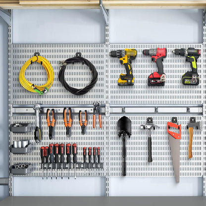 2 Pack Large Magnetic Garage Hooks Heavy Duty, Universal Indoor Outdoor Strong Storage Magnet Utility Tool Organizer Holder with Anti Slip Rubber Coating for Garden Tools,Hose,Cruise,RV,Workshop