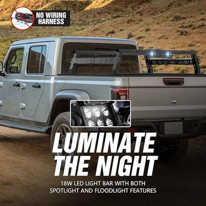 Adjustable 11-13" High Bed Racks Truck Cargo Carrier Compatible with Tacoma/Ram 1500/ Tundra/Silverado & Sierra 1500/ F150/ Gladiator JT/Titan/Frontier/Canyon/Ranger
