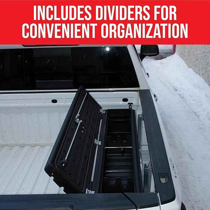 DU-HA DuHa 70800 Side Toolbox and Gear Storage Humpstor | Lockable Lid fits Under Most Tonneau Covers | Black Heavy-Duty Truck Bed Multifunctional Organizer | Enhanced Security | Proudly Made in USA