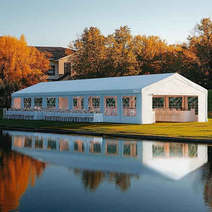 Quictent 20x60 Heavy Duty Party Tent for Parties Outdoor Large Canopy Wedding Event Shelter Wedding Tents for Parties with Storage Bags(Church)