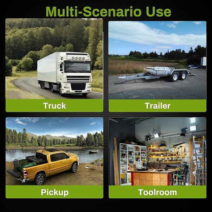 AUTOSAVER88 39" Trailer Tongue Box, Heavy Duty Aluminum Diamond Plate Trailer Tool Box, Waterproof Storage with Lock forTrucks, Trailers, and RVs