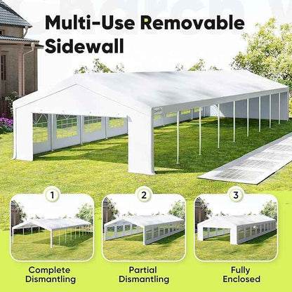 Quictent 20x60 Heavy Duty Party Tent for Parties Outdoor Large Canopy Wedding Event Shelter Wedding Tents for Parties with Storage Bags(Church)