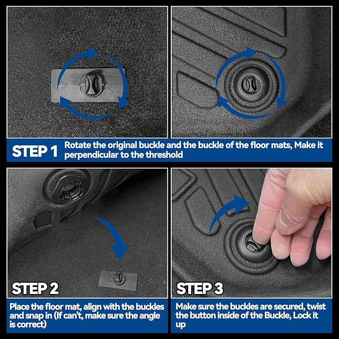 Custom Fit Floor Mats for Toyota RAV4 Hybrid 2019-2025(Not for Gas Model), All Weather TPE Floor Liners with Trunk Mat & Backrest Protectors, Odorless Full Set Interior Accessories