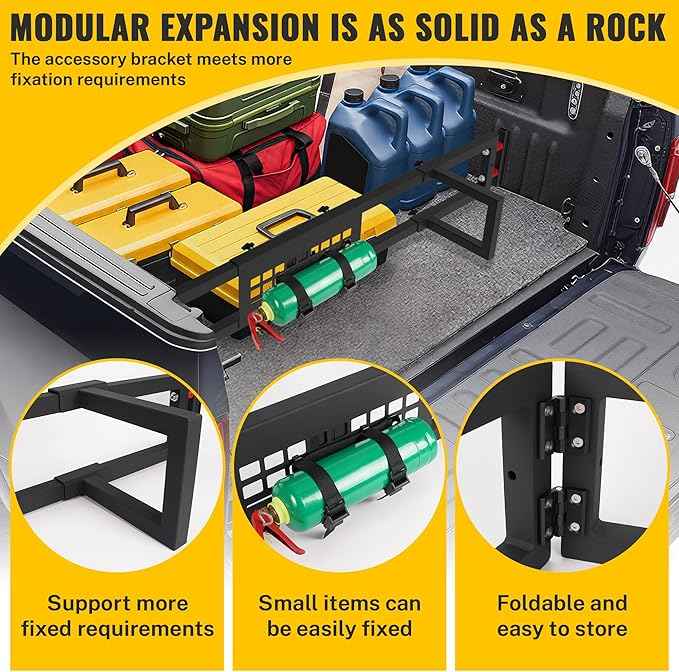 Truck Bed Divider & Organizer Panel, Cargo Manager & Aluminum Alloy Luggage Divider, Compatible with 2015-2026 Ford F-150 Accessories
