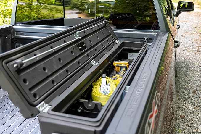 DU-HA DuHa 70800 Side Toolbox and Gear Storage Humpstor | Lockable Lid fits Under Most Tonneau Covers | Black Heavy-Duty Truck Bed Multifunctional Organizer | Enhanced Security | Proudly Made in USA