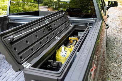 DU-HA DuHa 70800 Side Toolbox and Gear Storage Humpstor | Lockable Lid fits Under Most Tonneau Covers | Black Heavy-Duty Truck Bed Multifunctional Organizer | Enhanced Security | Proudly Made in USA