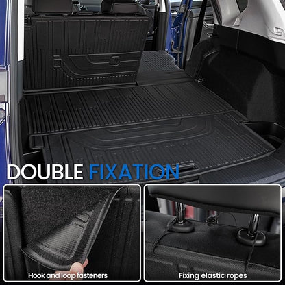 Floor Mats Set for Nissan Rogue 2021-2025 2026 (Not fit Sport), All Weather TPE Backrest Mat Trunk Mat Cargo Liner Door Sill Guards Accessories (2021-2026 | Floor Mats Set)