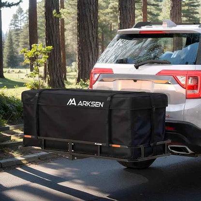 ARKSEN 58'' x 20.5'' x 24'' Waterproof Cargo Carrier Bag,Soft Sided Weather Resistant Luggage & Camping Gear Storage, Fits 60 Inch Hitch Mounted Baskets for Car, Truck, SUV, RV or Van