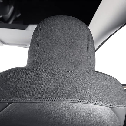 EKR Model Y Seat Covers for Tesla Model y 2020 2021 2022 2023 2024 2025 Long Range/Performance/Standard Range (Only for 5 Seats),Leather Car Seat Cover Full Set,Neoprene (Black)