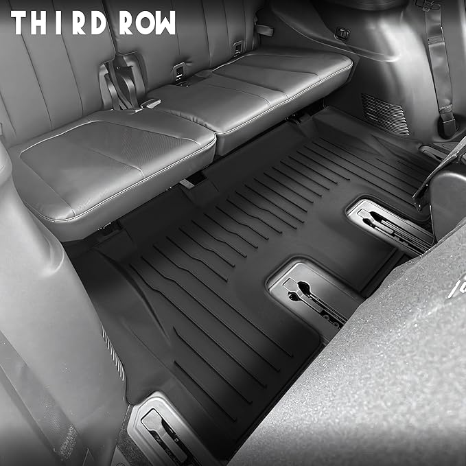KARPAL Floor Mats Fit for Hyundai Palisade 2020-2025 (7-Seat/8-Seat), All Weather TPE Car Mats Cargo Liners Accessories, 1st & 2nd & 3rd Row & Cargo Liners