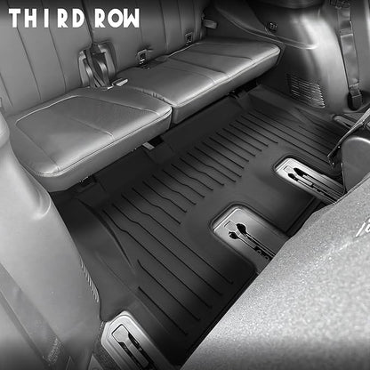 KARPAL Floor Mats Fit for Hyundai Palisade 2020-2025 (7-Seat/8-Seat), All Weather TPE Car Mats Cargo Liners Accessories, 1st & 2nd & 3rd Row & Cargo Liners