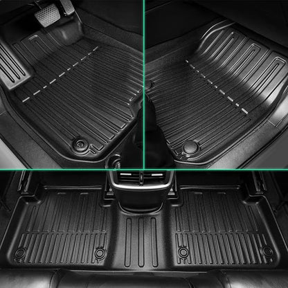 Floor Mats Fit for 2017-2022 Honda CRV(Not for Hybrid or Touring) - Custom Fit All Weather TPE Rubber Honda CR-V Accessories Floor Liners Cargo Liner Back Seat Cover Protector Full Sets