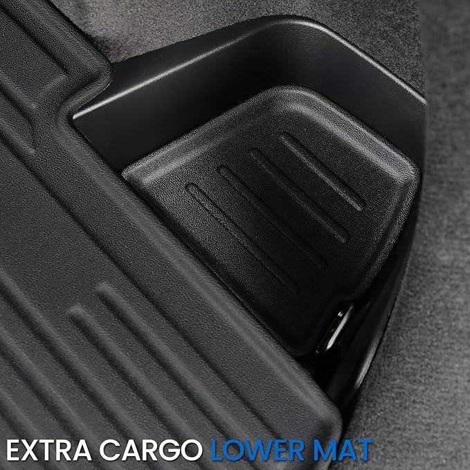 Cargo Mat Backrest Mats for Nissan Rogue 2021-2025 2026 (Not fit Sport), All Weather TPE Cargo Liner Trunk Mat Accessories (2021-2025 | Rogue |Cargo Mat with Backrest Mat)