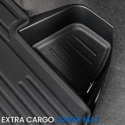 Cargo Mat Backrest Mats for Nissan Rogue 2021-2025 2026 (Not fit Sport), All Weather TPE Cargo Liner Trunk Mat Accessories (2021-2025 | Rogue |Cargo Mat with Backrest Mat)