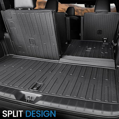 Floor Mats Cargo Mat with Backrest Mats for 2024 2025 2026 Lexus TX 350/500h/500h+, All Weather TPE Cargo Liner Door Sill Protectors Accessories for TX(Floor Mats+2-in-1 Cargo Mat)