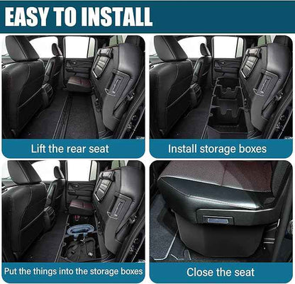 POPSTORE Under Seat Storage Compatible with 2006-2026 Honda Ridgeline Crew Cab, Upgraded Rear Underseat Storage Truck Organizer