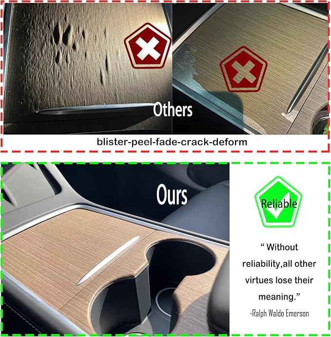 Real Wood Made for Tesla Model 3 Model Y Accessories Center Console Cover Interior Decoration Wrap Kit Tesla Model 3 Model Y 2021-2024 Open Pore
