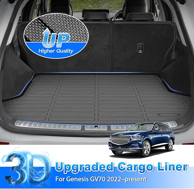 Cartist Floor Mats & Cargo Liner Custom Fit for 2022 2023 2024 2025 2026 Genesis GV70 (Not Fit Electrified GV70) Accessories All Weather Cargo Liners Carpet Protection TPE Odorless