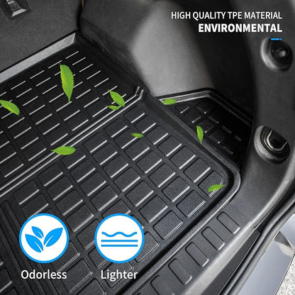 Bomely Floor Mats Compatible with 2018-2024 Chevrolet Equinox Cargo Liner GMC Terrain TPE All Weather Trunk Mat 2023 Chevy Equinox Accessories (Rear Trunk Mat+Floor Mats)