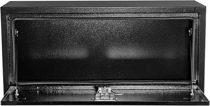 Black Steel Truck Bed Tool Box, Powder Coated Storage Chest, Weatherproof Trailer ToolBox Storage Organizer for Pickup, Truck Bed, RV, Trailer (36 * 14 * 16 - Black)