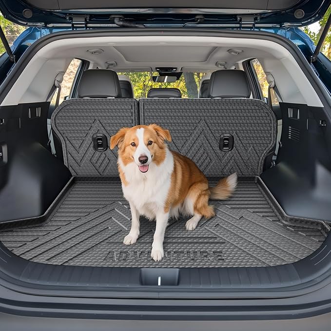 KUST Trunk Cargo Mat for Kia Sportage 2023-2025 (No PHEV), TPE Rubber Cargo Liner and Back Seat Protector for Sportage Accessories Odorless Non-Slip High Edge