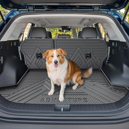KUST Trunk Cargo Mat for Kia Sportage 2023-2025 (No PHEV), TPE Rubber Cargo Liner and Back Seat Protector for Sportage Accessories Odorless Non-Slip High Edge