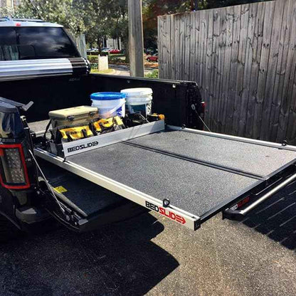 Bedslide Bedbin Deck Divider Truck Bed Organizer, Storage Bin Insert, Separate and Organize Gear, Additional 7x44 Inches of Space, Silver