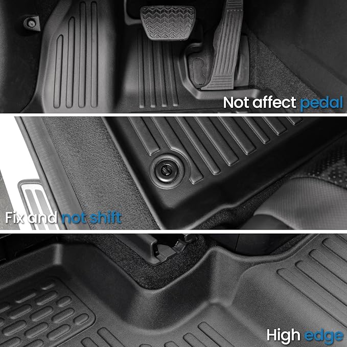 Floor Mats Cargo Mat with Backrest Mats for 2024 2025 2026 Lexus TX 350/500h/500h+, All Weather TPE Cargo Liner Door Sill Protectors Accessories for TX(Floor Mats+2-in-1 Cargo Mat)