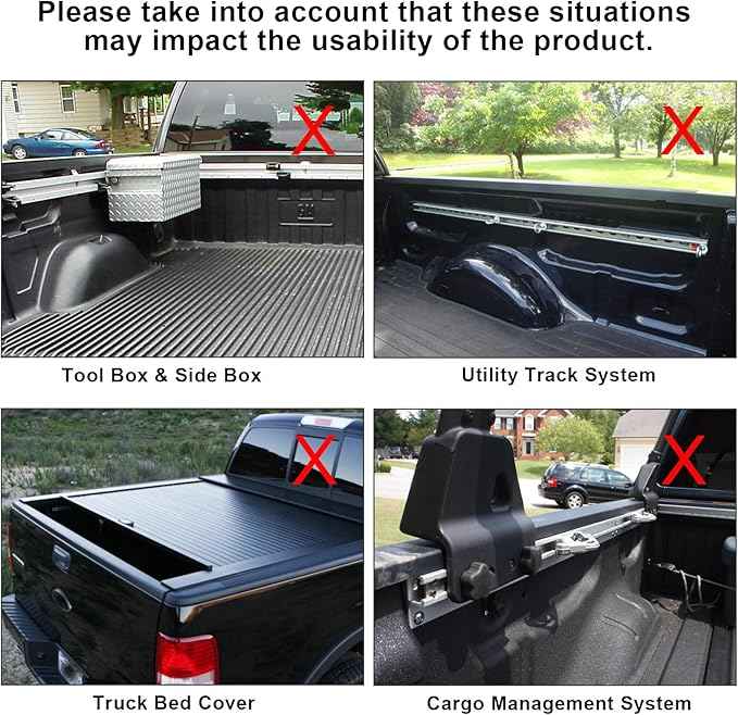 Non-Drilling Truck Rack, Heavy Duty Steel Extendable Truck Bed Ladder Rack, Fit for 52" to 71" Wide Truck Bed, 800 lb. Capacity