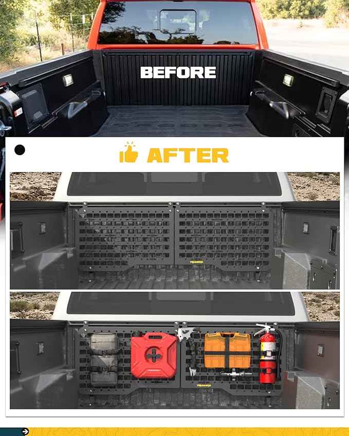 Front Bed MOLLE Panel Fit for 5.5 Feet Toyota Tundra 2022-2025 2026 Truck Storage Organizer System