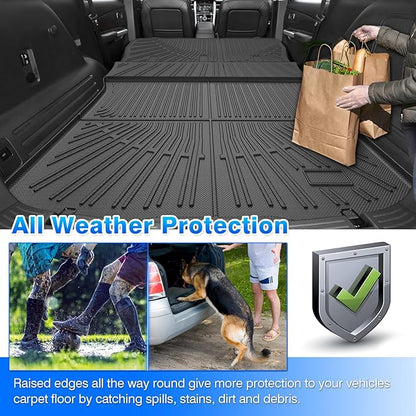 Floor Mats for Ford Edge 2007-2014 & Lincoln MKX 2007-2015, All Weather Cargo Liner for Edge Accessories, Heavy Duty TPE Cargo Mats, Car Accessories