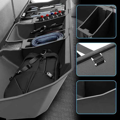 POPSTORE Rear Under Seat Storage Compatible with Tesla Cybertruck 2024 2025 2026, Second Row Underseat Storage Organizer with Modular Storage Box for Cybertruck Accessories