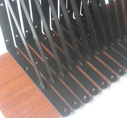 32 Pack L14 x H 10" Black Heavy Duty Shelf Brackets with Screws Metal Shelf Brackets Shelf Support Angle Brackets for Shelves L Brackets Heavy Duty Floating Shelf
