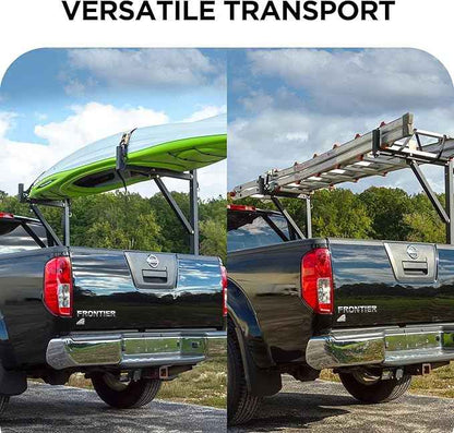 Rockland Extendable Truck Ladder Rack, 39" x 7" x 51.2", 250 LBS Capacity, Steel Truck Rack with Adjustable arm from 19" - 32", Ladder Rack for Truck
